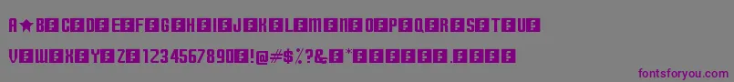 TerminallyChisseled Font – Purple Fonts on Gray Background