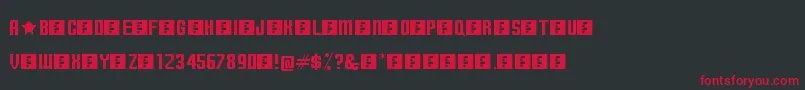 TerminallyChisseled Font – Red Fonts on Black Background