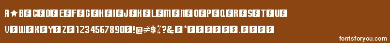 TerminallyChisseled Font – White Fonts on Brown Background