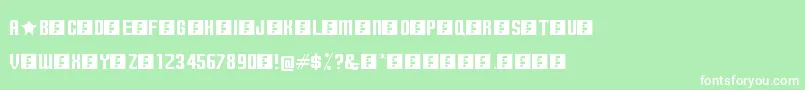 TerminallyChisseled Font – White Fonts on Green Background