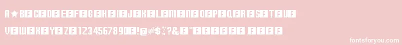 TerminallyChisseled Font – White Fonts on Pink Background