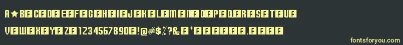 TerminallyChisseled Font – Yellow Fonts on Black Background