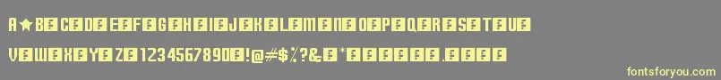 TerminallyChisseled Font – Yellow Fonts on Gray Background