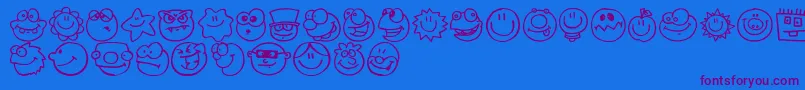 Fazingsone Font – Purple Fonts on Blue Background