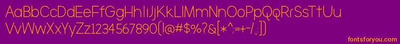 TheBrooklynDemo Font – Orange Fonts on Purple Background