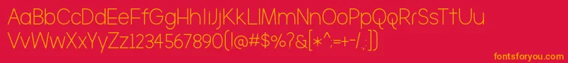 TheBrooklynDemo Font – Orange Fonts on Red Background