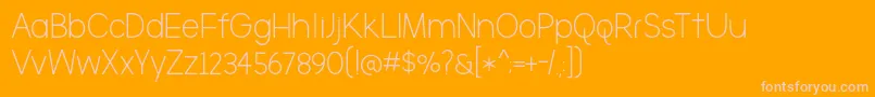 TheBrooklynDemo Font – Pink Fonts on Orange Background