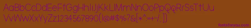 TheBrooklynDemo Font – Purple Fonts on Brown Background