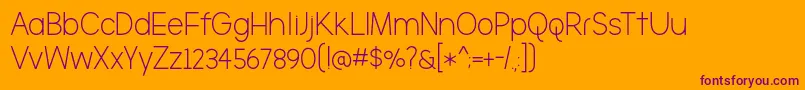 TheBrooklynDemo Font – Purple Fonts on Orange Background