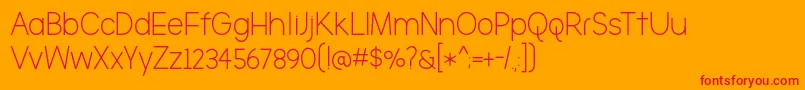 TheBrooklynDemo Font – Red Fonts on Orange Background