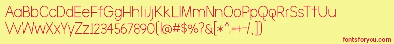 TheBrooklynDemo Font – Red Fonts on Yellow Background