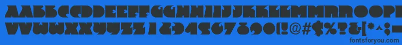 Шрифт Frant – чёрные шрифты на синем фоне