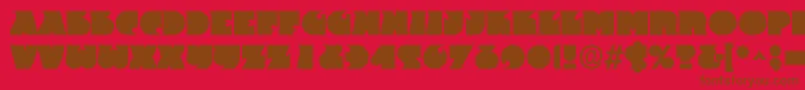 Frant Font – Brown Fonts on Red Background