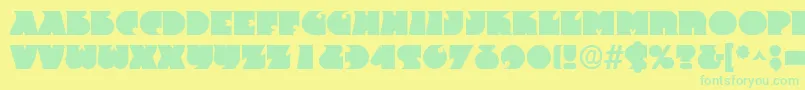 Weitere Informationen zur Frant-Schriftart Frant-Schriftart – Grüne Schriften auf gelbem Hintergrund