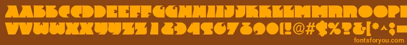 Frant Font – Orange Fonts on Brown Background