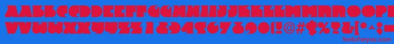 Frant Font – Red Fonts on Blue Background