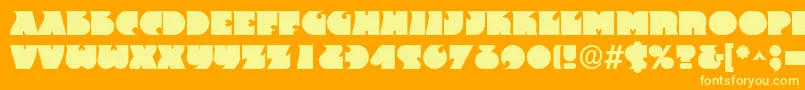 Frant Font – Yellow Fonts on Orange Background
