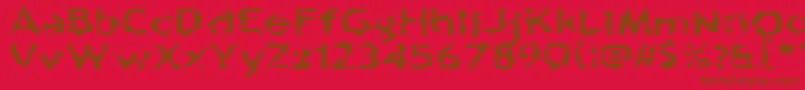 DamnTheManフォントについての詳細 フォントDamnTheMan – 赤い背景に茶色の文字