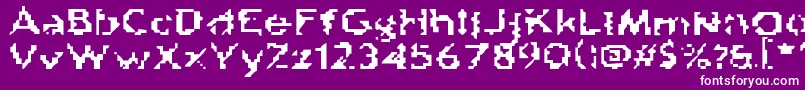 フォントDamnTheMan – 紫の背景に白い文字
