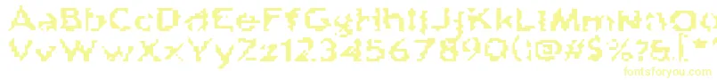 DamnTheMan Font – Yellow Fonts on White Background