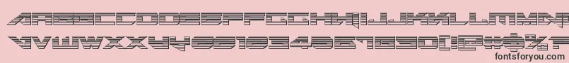 Tarrgetchrome-Schriftart – Schwarze Schriften auf rosa Hintergrund
