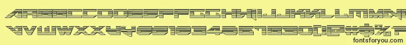 Tarrgetchrome Font – Black Fonts on Yellow Background