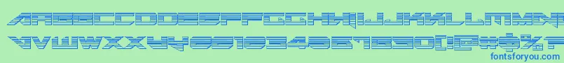 Tarrgetchrome-fontti – siniset fontit vihreällä taustalla
