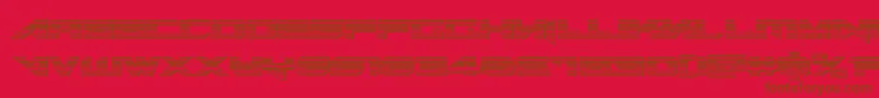 Tarrgetchrome-Schriftart – Braune Schriften auf rotem Hintergrund