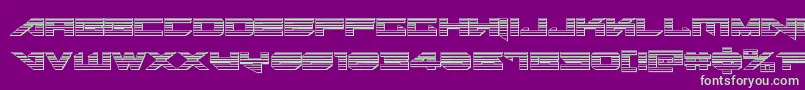 フォントTarrgetchrome – 紫の背景に緑のフォント