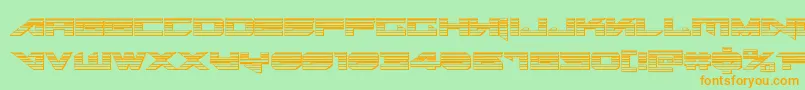 Tarrgetchrome Font – Orange Fonts on Green Background
