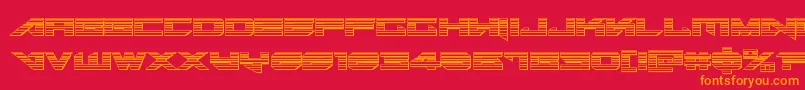 Tarrgetchrome Font – Orange Fonts on Red Background