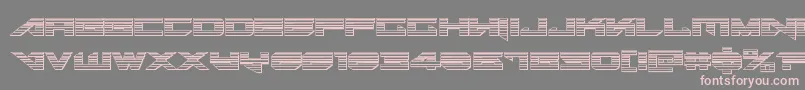 フォントTarrgetchrome – 灰色の背景にピンクのフォント