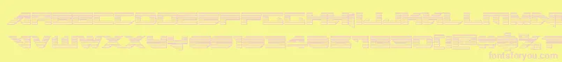 Tarrgetchrome Font – Pink Fonts on Yellow Background