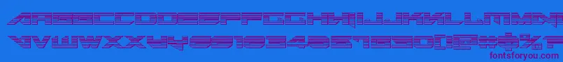 Tarrgetchrome Font – Purple Fonts on Blue Background