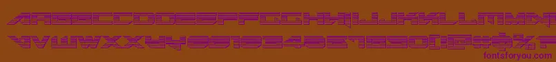 フォントTarrgetchrome – 紫色のフォント、茶色の背景