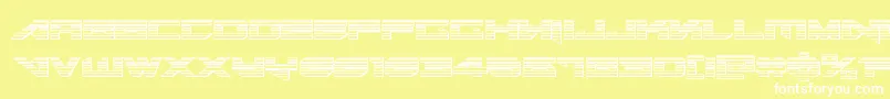 フォントTarrgetchrome – 黄色い背景に白い文字