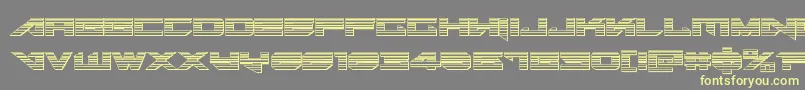 Tarrgetchrome Font – Yellow Fonts on Gray Background