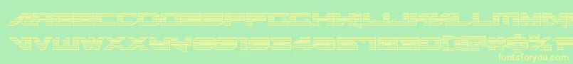 Tarrgetchrome Font – Yellow Fonts on Green Background