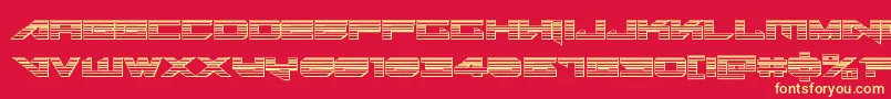 Tarrgetchrome-fontti – keltaiset fontit punaisella taustalla