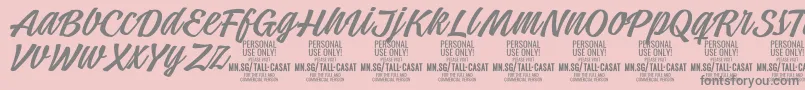 フォントTallcasatlightPersonalUse – ピンクの背景に灰色の文字