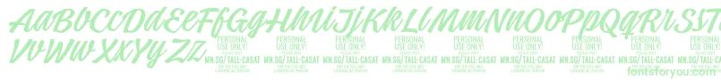 フォントTallcasatlightPersonalUse – 緑のフォント