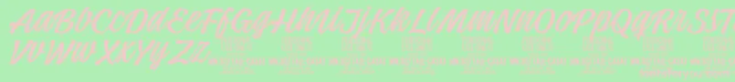 フォントTallcasatlightPersonalUse – 緑の背景にピンクのフォント