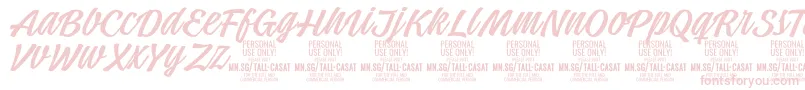 Шрифт TallcasatlightPersonalUse – розовые шрифты