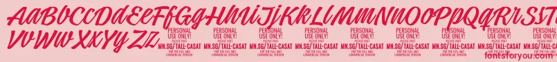 fuente TallcasatlightPersonalUse – Fuentes Rojas Sobre Fondo Rosa