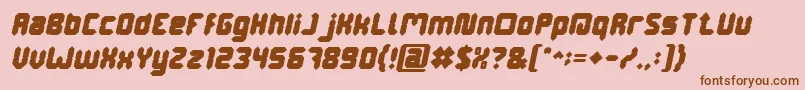 DigitalGothicBoldItalic Font – Brown Fonts on Pink Background