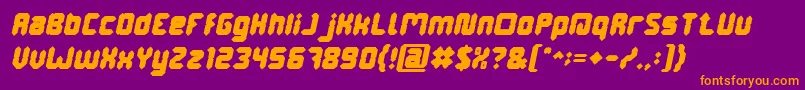 DigitalGothicBoldItalic Font – Orange Fonts on Purple Background