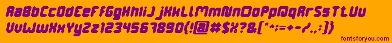 DigitalGothicBoldItalic Font – Purple Fonts on Orange Background