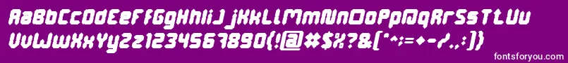 DigitalGothicBoldItalic Font – White Fonts on Purple Background