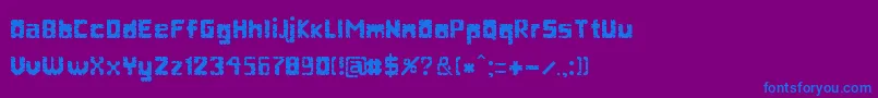 Fonte EdwardScissorhands – fontes azuis em um fundo violeta