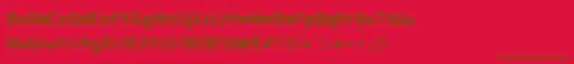 fuente EdwardScissorhands – Fuentes Marrones Sobre Fondo Rojo